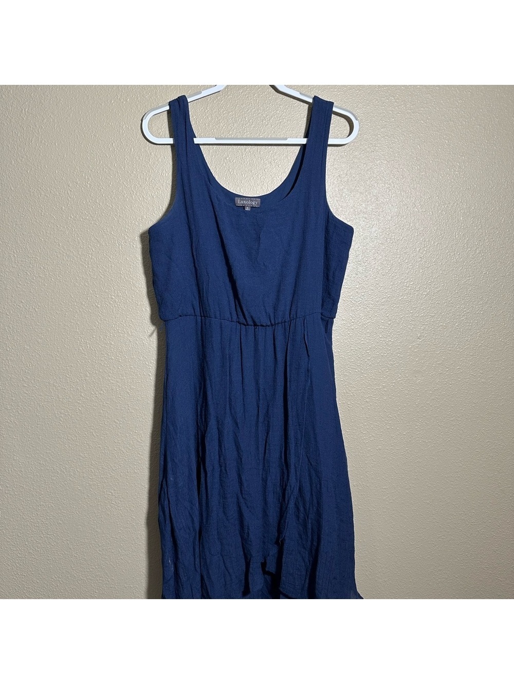 Luxology Navy Sleeveless Mini Dress